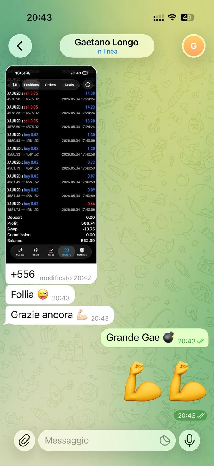 Risultato membro community: Gaetano, +556€